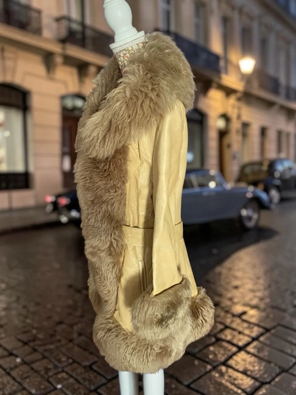 Women's Lilli Ann faux fur Trimmed Coat in Camel XS - Picture 10 of 10